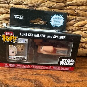 Funko Bitty Pop! Star Wars Luke Skywalker and Speeder Vinyl Figure New In Box